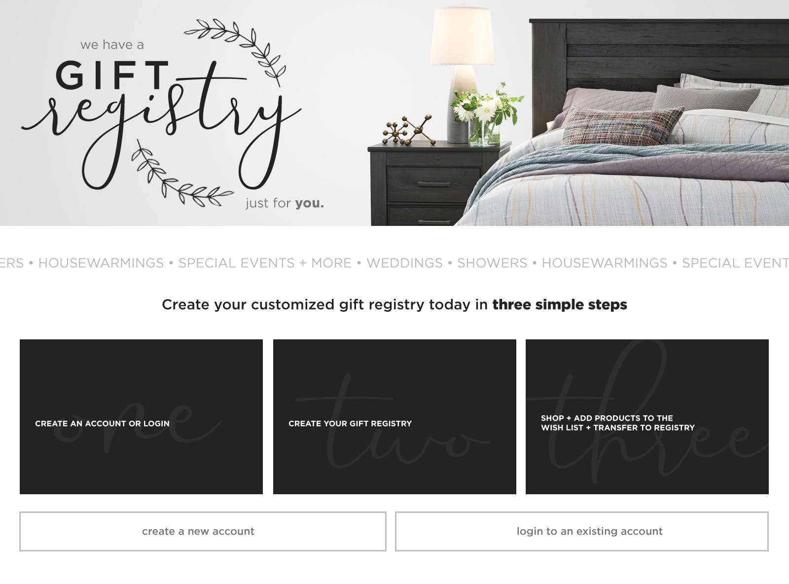 Wedding Gift Registry at Sell A Cow Furniture